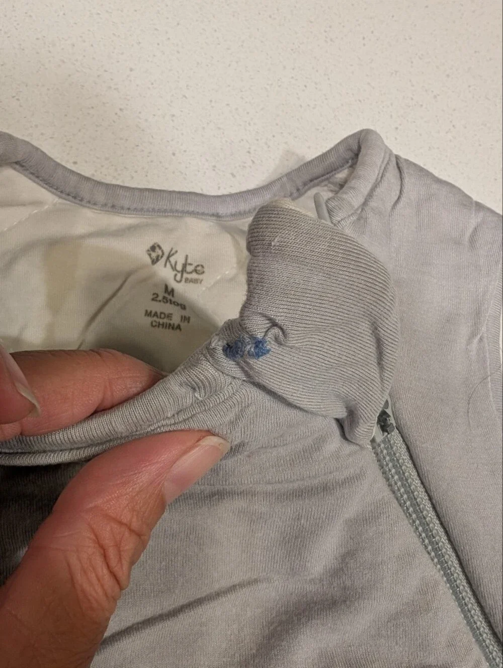 Kyte Size M (6-18M) 2.5 TOG Light Gray Sleep Sack